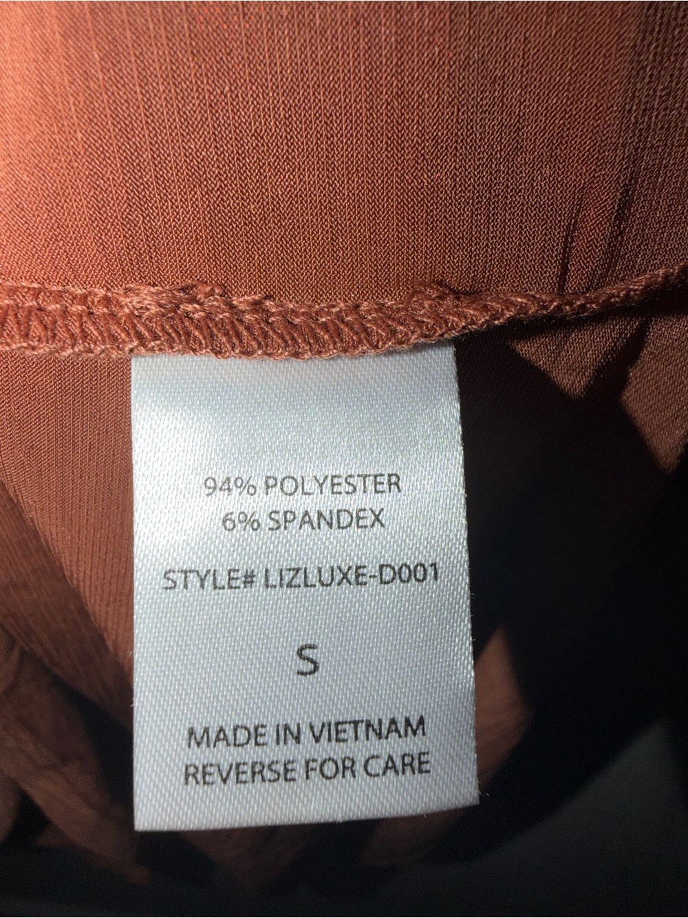 Button-Front Rust Long Sleeve Henley Tunic Top V-Neck NWT - Picture 9 of 10